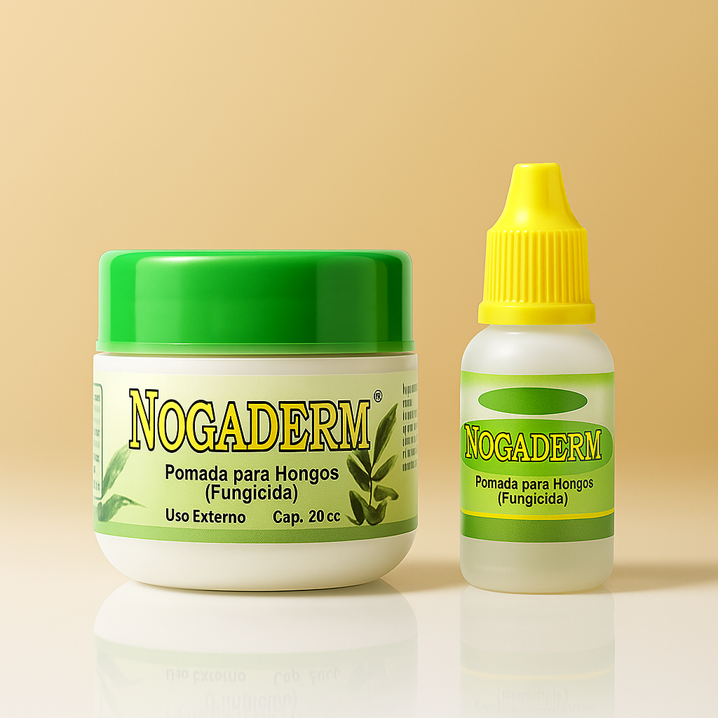 Pack (Gotas + Crema) NOGADERM para hongos de pies