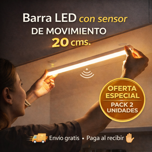 Barra Led Con Sensor Movimiento 20cm