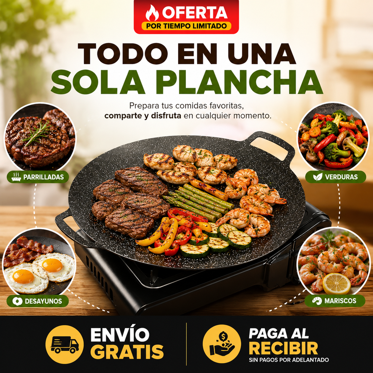 Plancha Coreana asado de disco