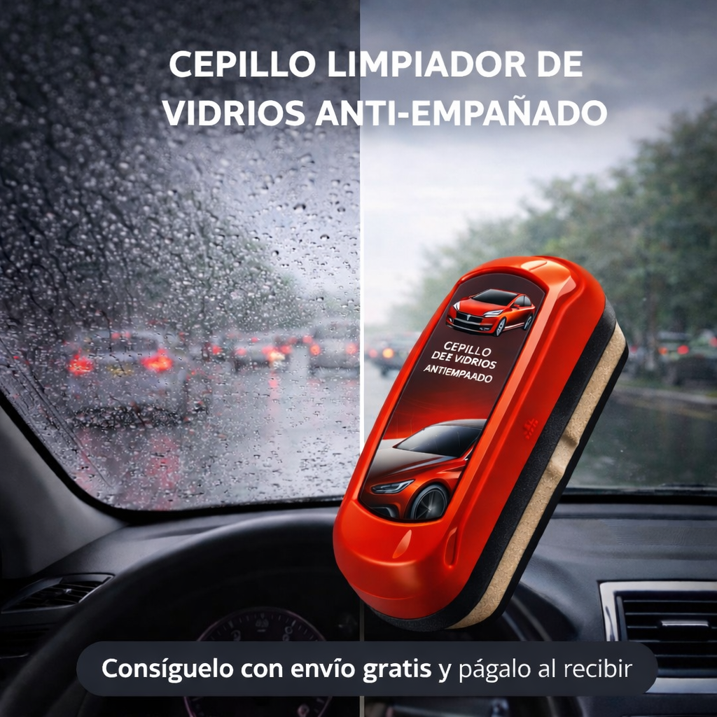 Cepillo Limpiador de Vidrios Anti- Empañado