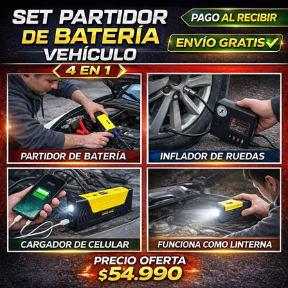 Set Partidor de Bateria 68800 mAh- Multifuncion