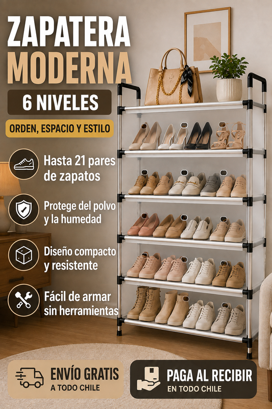 Zapatera Moderna 6 Niveles